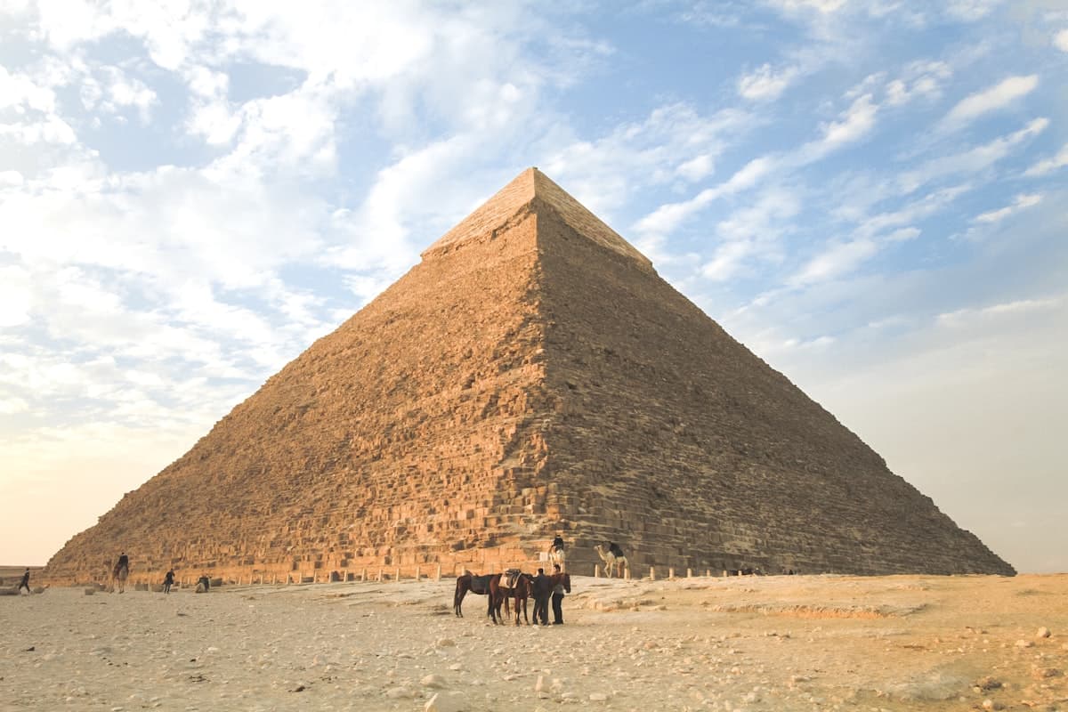 The Great Pyramid of Giza rising from the Egyptian desert — one of Africa's most iconic landmarks